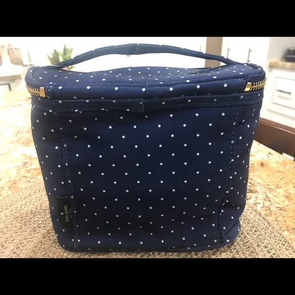 kate spade Other Kate Spade New Lunch Tote Blue N White Polka Dots